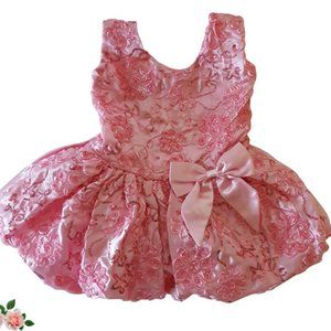 Princess Expressions Pink Sequin & Ribbon Applique Ballet Costume Baby 6-12 Mth